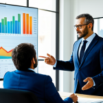**

"A professional financial advisor, fully clothed in a modest business suit, consults with a client in a brightly lit, modern office in Madrid, Spain. The advisor is gesturing towards a financial chart on a screen. Safe for work, appropriate content, perfect anatomy, natural proportions, professional photography, family-friendly."

**