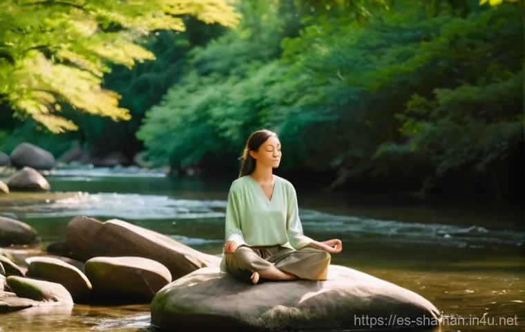 무속 굿 효과 - **Prompt:** A serene and radiant woman, appearing to be in her late 20s to early 30s, stands gently,... 무속 굿 효과 - **Prompt:** A serene and radiant woman, appearing to be in her late 20s to early 30s, stands gently,...