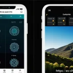 무속 신당 예약 방법 - A serene digital interface displayed on a modern smartphone screen, showing a sleek, user-friendly a...